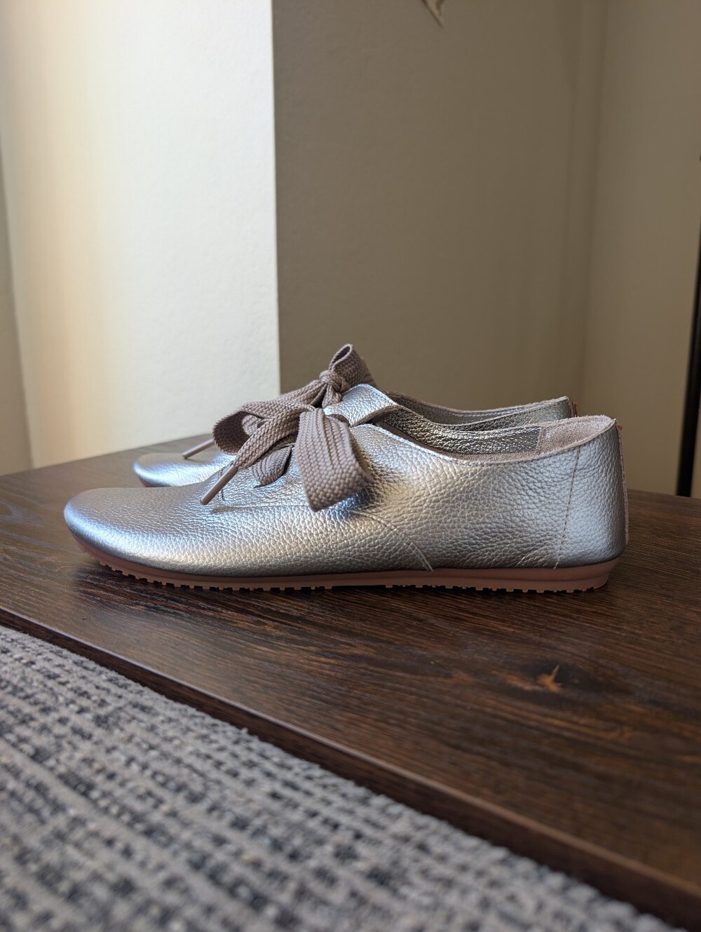 anothersole Stella EU 41 US 9.5 10 Pewter Soft Leather Comfort Flats Shoes